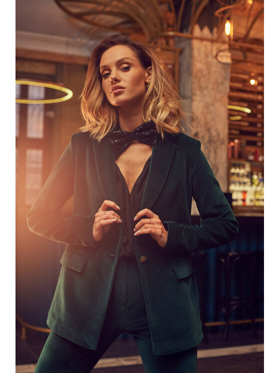 Made of Emotion Made of Emotion Marynarka M643 Zielony A-Line Fit