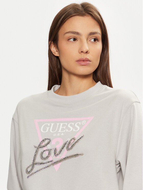 Guess Guess Суитшърт W5RQ04 KB683 Сив Regular Fit