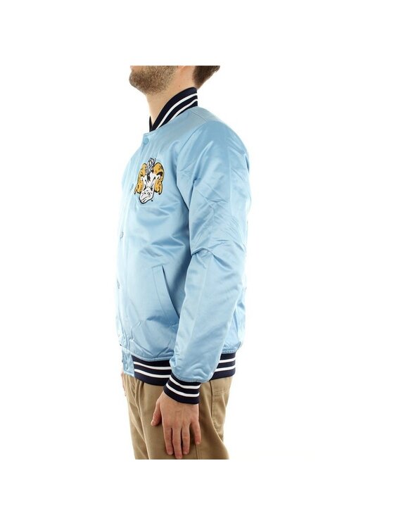 Mitchell & Ness Mitchell & Ness Bundy bomber HEAVYWEIGHT SATIN JACKET UNIVERSITY OF NORTH CAROLINA Modrá Regular Fit