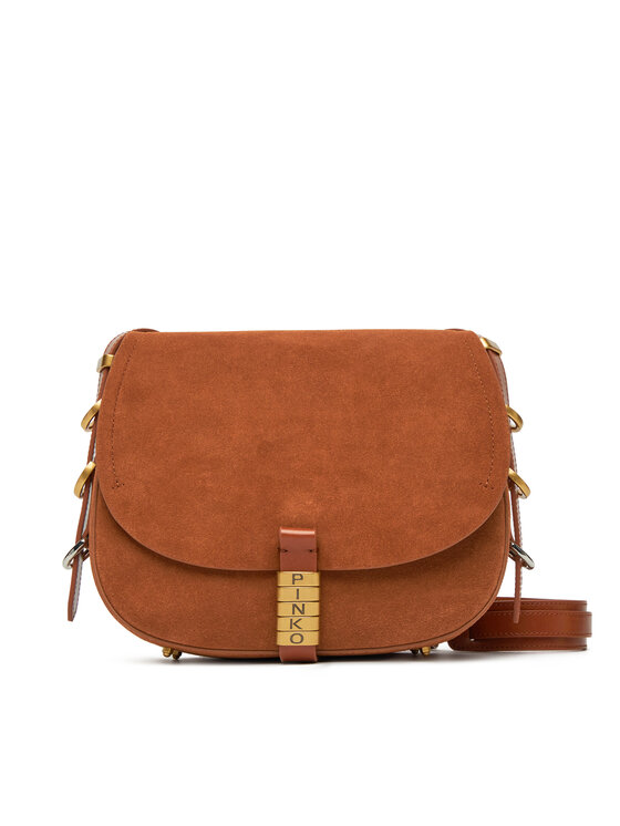Geantă PINKO Saddle Classic PE 25 PLTT 103830 A29N Maro