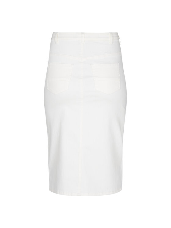Zizzi Zizzi Jeans suknja J10771A Bijela Regular Fit