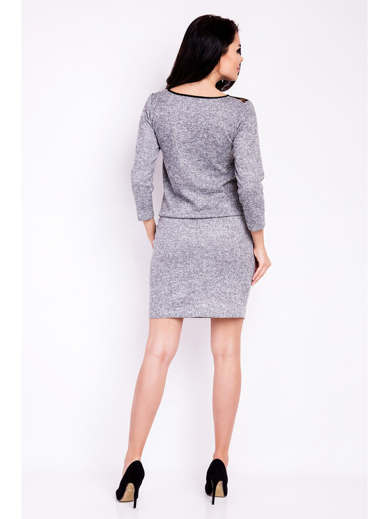 Infinite You Infinite You Sukienka codzienna M120 Szary Basic Fit