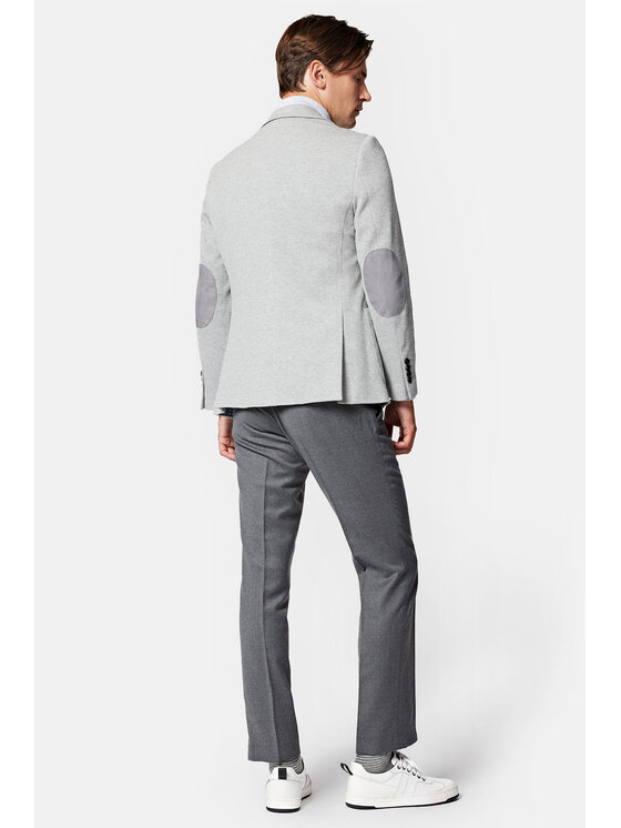 Lancerto Lancerto Marynarka Tortosa MA131223000005 Szary Slim Fit