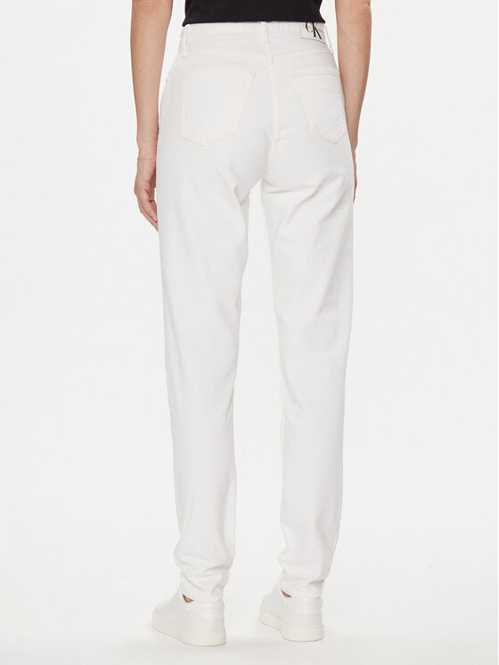 Calvin Klein Jeans Calvin Klein Jeans Traperice J20J222765 Bijela Mom Fit