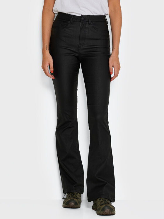 Noisy May Noisy May Spodnie z imitacji skóry Sallie 27018425 Czarny Skinny Fit