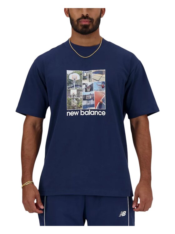 New Balance New Balance T-shirt mt41598-blu Blu Regular Fit