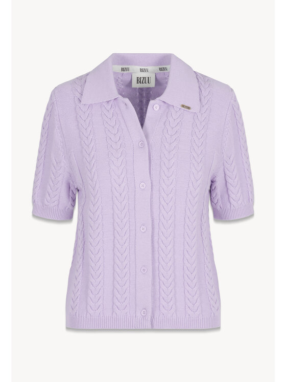 BIZUU BIZUU Sweter PATRI Fioletowy Standard Fit