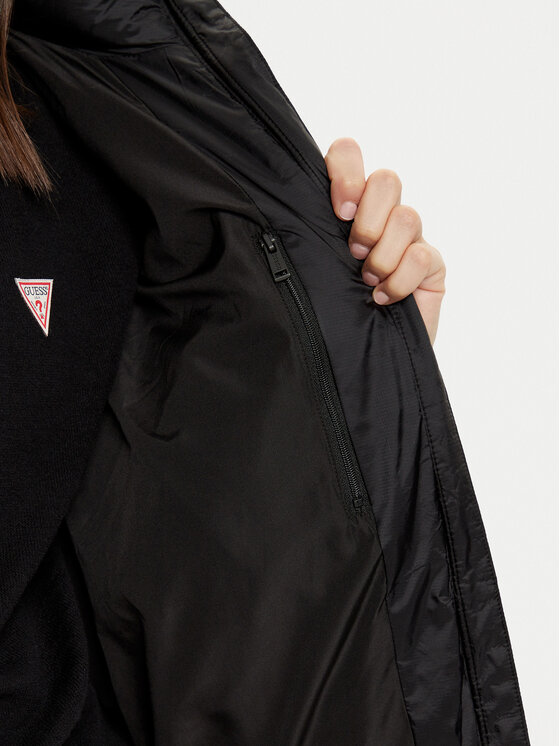 Guess Guess Vatovaná bunda W4PL3M WH0J0 Čierna Regular Fit