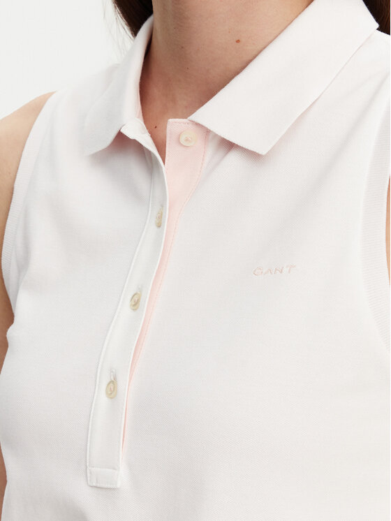 Gant Gant Tricou polo 4200560 Alb Regular Fit
