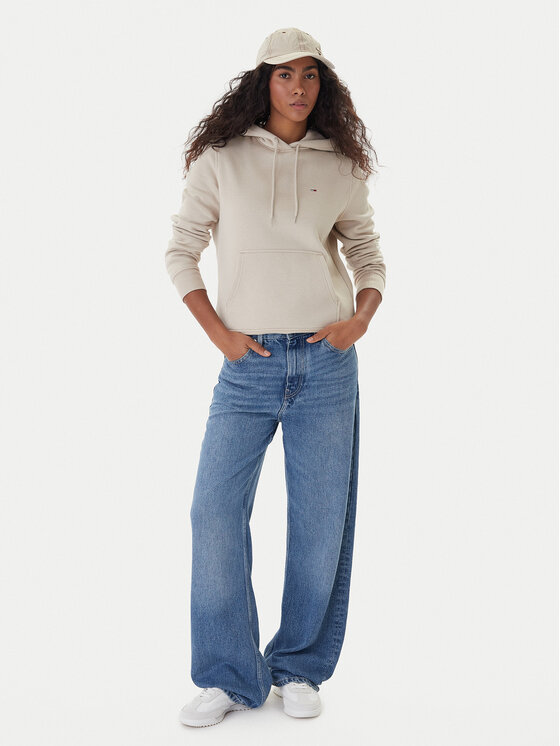 Tommy Jeans Tommy Jeans Суитшърт Flag DW0DW19958 Бежов Regular Fit