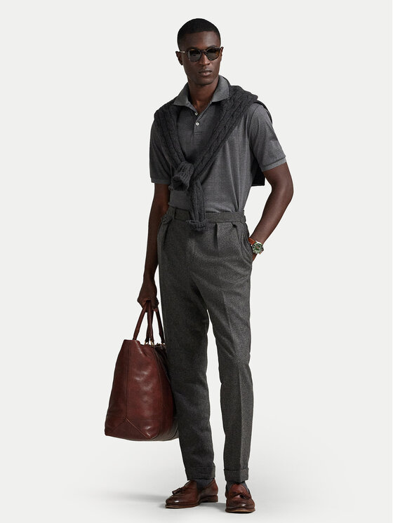 Polo Ralph Lauren Polo Ralph Lauren Polokošeľa 710P07351001 Sivá Slim Fit