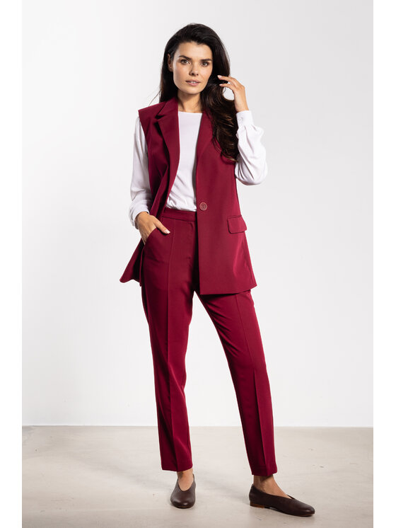 Awama Awama Gilet A745 Bordeaux Basic Fit