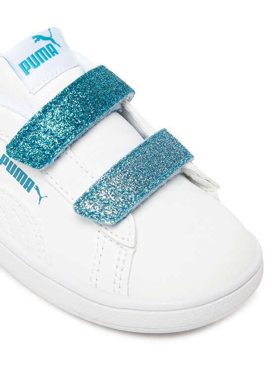 Puma Puma Сникърси Smash 3.0 L Glitter Velcro V Inf 395610 08 Бял