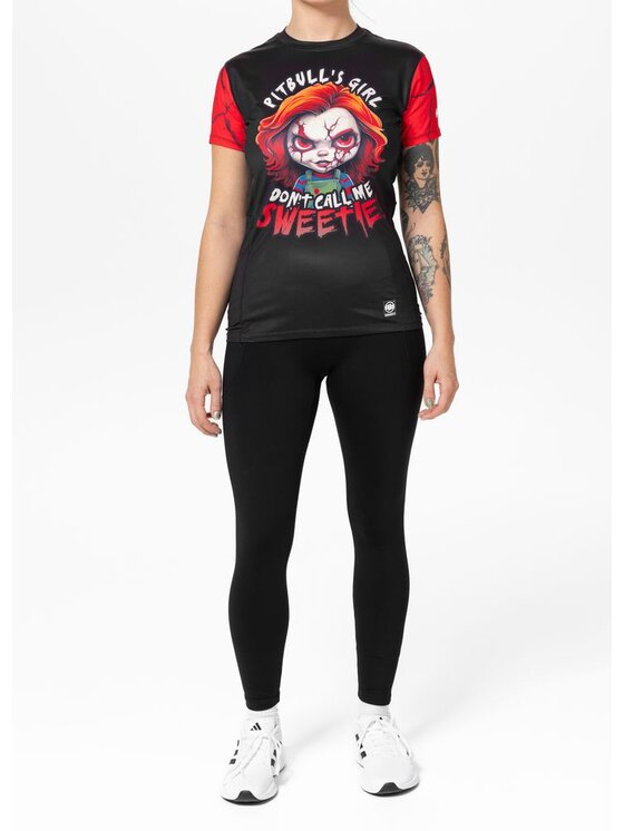 PITBULL PITBULL Koszulka techniczna SWEETIE-CHU Czarny Regular Fit