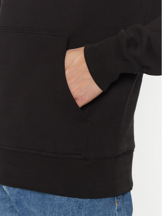 Calvin Klein Jeans Calvin Klein Jeans Majica dugih rukava Woven Label Hoodie J30J327113 Crna Regular Fit