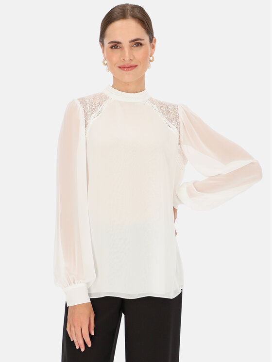 L’AF L’AF Bluzka Natali Biały Slim Fit