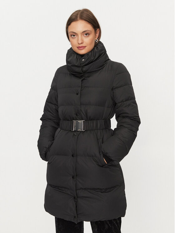 Patrizia Pepe Patrizia Pepe Pehelykabát 2O0074/A332-K103 Fekete Regular Fit