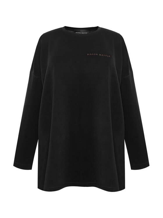 Magda Matyja Magda Matyja Bluzka JETLAG LONGLSLEEVE BLACK Czarny Oversize