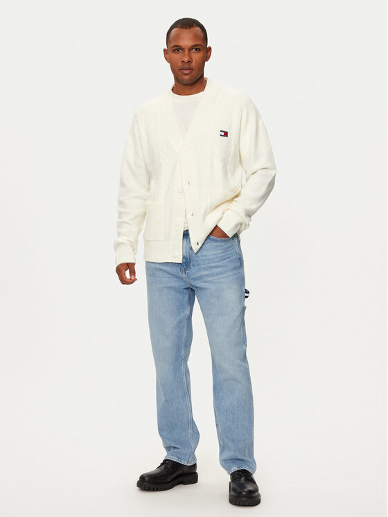Tommy Jeans Tommy Jeans Kardigāns DM0DM19441 Écru Boxy Fit