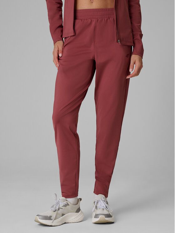 4F 4F Spodnie dresowe BASIC+ Brązowy jasny Regular Fit