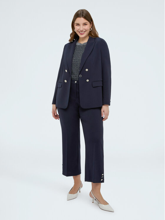 Fiorella Rubino Fiorella Rubino Pantaloni di tessuto P013L002303N034 Blu Cropp Fit