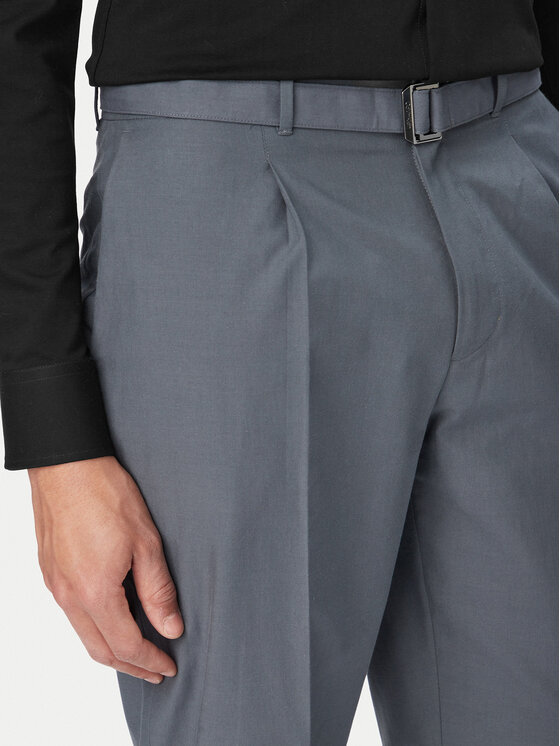 Calvin Klein Calvin Klein Spodnie materiałowe LV04LF617G Szary Regular Fit