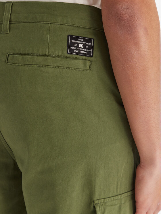 DC Shoes DC Shoes Cargo kalhoty Worker Baggy Chino Cargo EDYNP03170 Zelená Relaxed Fit