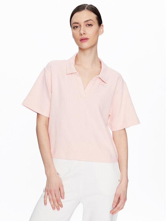Puma Puma Polo majica Herpol 673108 Roza Relaxed Fit
