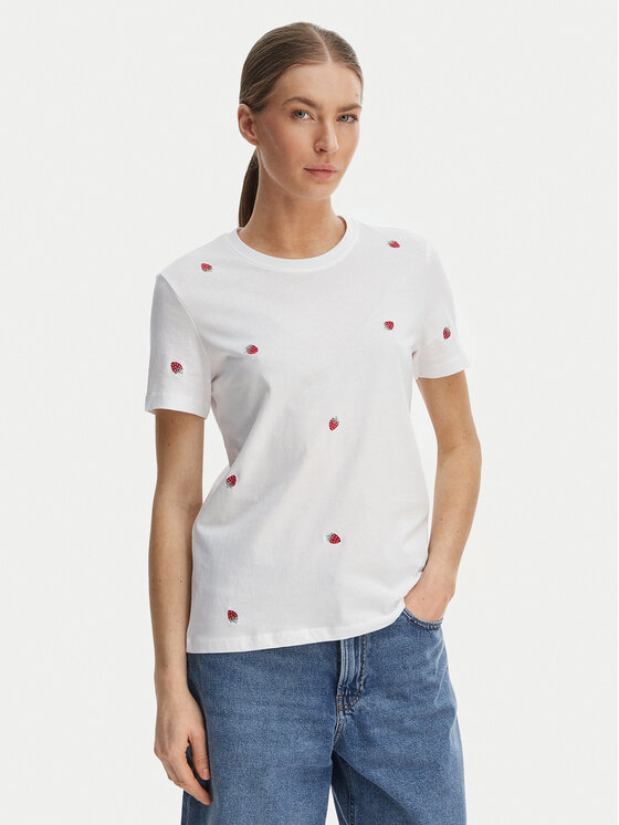 ONLY Tricou Ketty 15288473 Alb Regular Fit