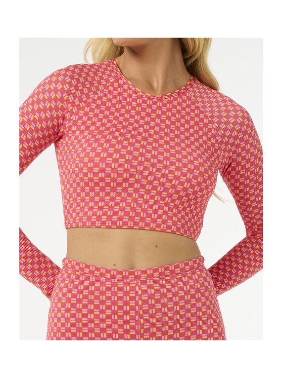 Rip Curl Rip Curl Koszulka do pływania Shell Cove Crop Rashvest Czerwony