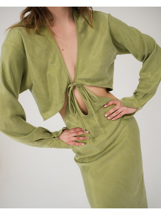 ROSE AVENUE ROSE AVENUE Sukienka koktajlowa JULIE Zielony Slim Fit