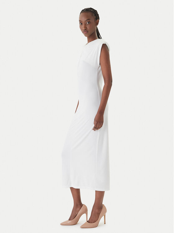 Fracomina Fracomina Coctailkleid FS26SD2008W62601 Weiß Slim Fit