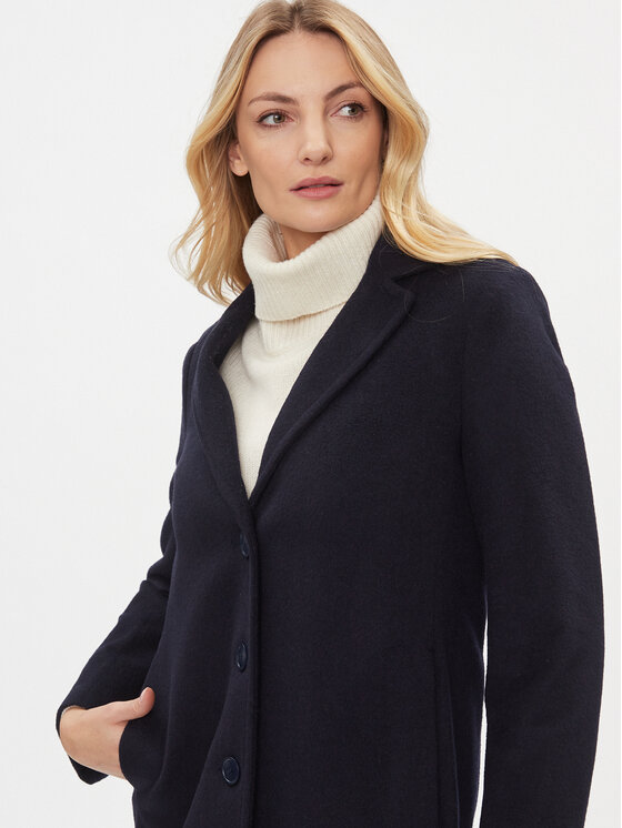 United Colors Of Benetton United Colors Of Benetton Wollmantel 2YDTDN012 Dunkelblau Regular Fit