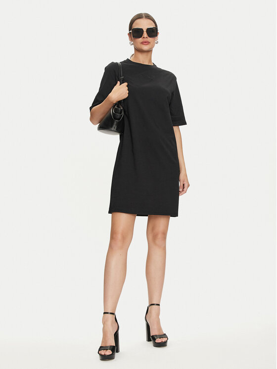 Armani Exchange Armani Exchange Každodenné šaty 6DYA74 YJDGZ 1200 Čierna Regular Fit