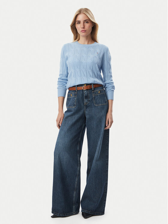 Tommy Hilfiger Tommy Hilfiger Пуловер WW0WW43586 Светлосин Regular Fit
