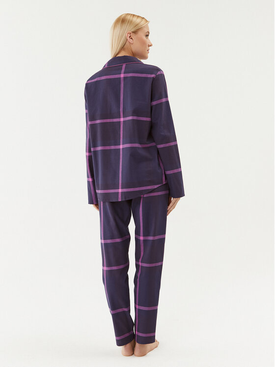 Triumph Triumph Piżama Checks 10216554 Granatowy Relaxed Fit