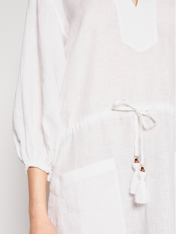 Tory Burch Tory Burch Poletna obleka 82138 Bela Regular Fit