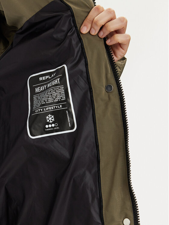 REPLAY REPLAY Зимно яке W7664R.000.84466 Зелен Relaxed Fit