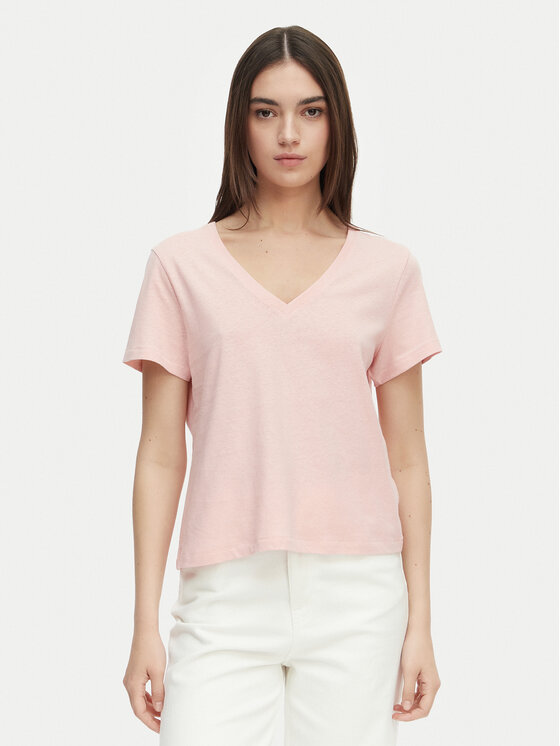 Tommy Hilfiger Tommy Hilfiger T-Shirt WW0WW48704 Ανοιχτό ροζ Regular Fit