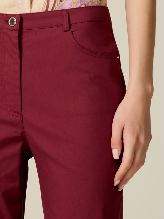 Oltre Oltre Pantaloni di tessuto P737R009311N029 Viola Cropp Fit
