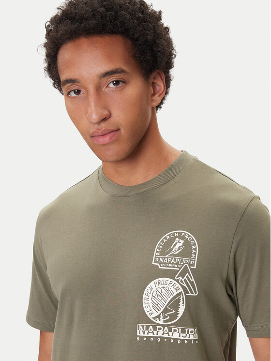 Napapijri Napapijri Тишърт S-Funes Ss NP0A88UA Каки Regular Fit