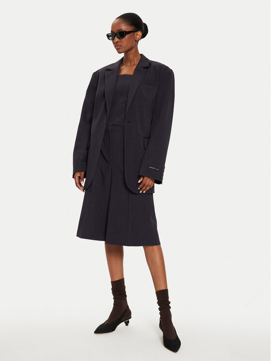 Herskind Herskind Marynarka Yago 5253519 Granatowy Oversize