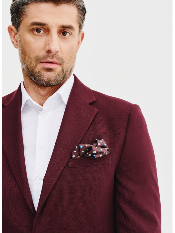 Pako Lorente Pako Lorente Marynarka P25SF-3G-003 Bordowy Super Slim Fit