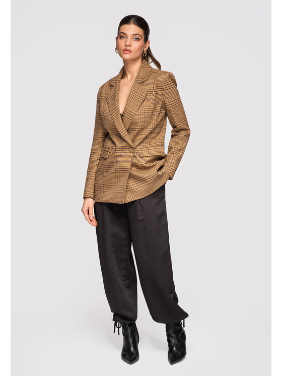 Ombre Ombre Marynarka OW-BLZB-0112 Bordowy Regular Fit