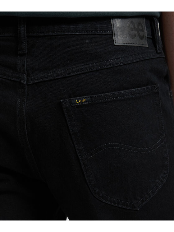 Lee Lee Szorty jeansowe 112376371 Czarny Regular Fit