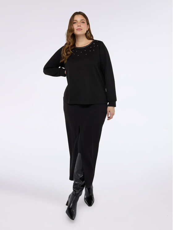 Fiorella Rubino Fiorella Rubino Bluza G869L009058N033 Czarny A-Line Fit