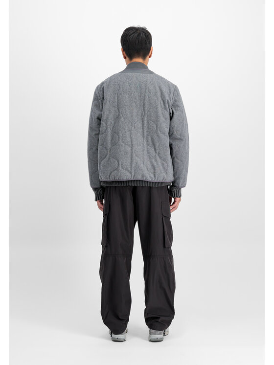 Alpha Industries Alpha Industries Kurtka bomber Quilted Liner Wool Outdoor Jacket Srebrny Regular Fit