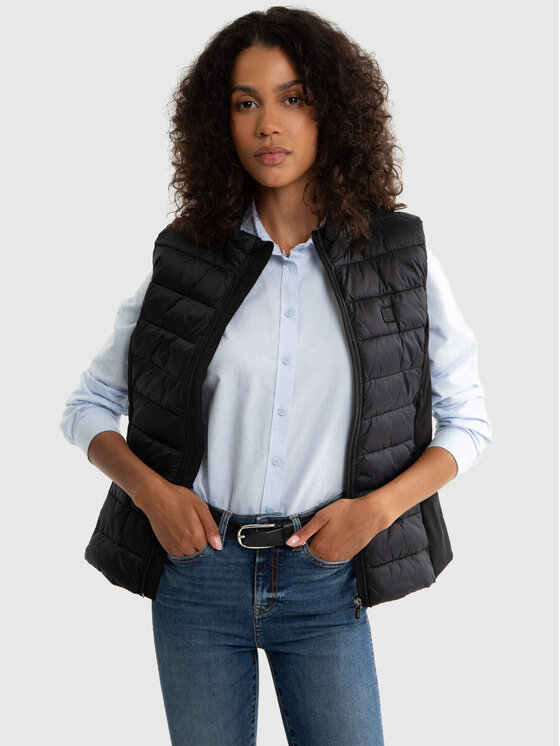 BIG STAR BIG STAR Bezrękawnik TRINOE_906_130 Czarny Basic Fit