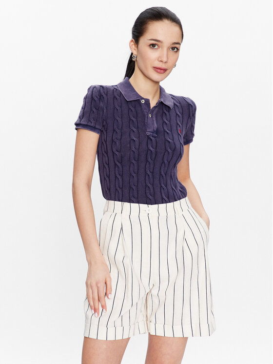 Polo Ralph Lauren Polo Ralph Lauren Тениска с яка и копчета 211891579002 Тъмносин Regular Fit