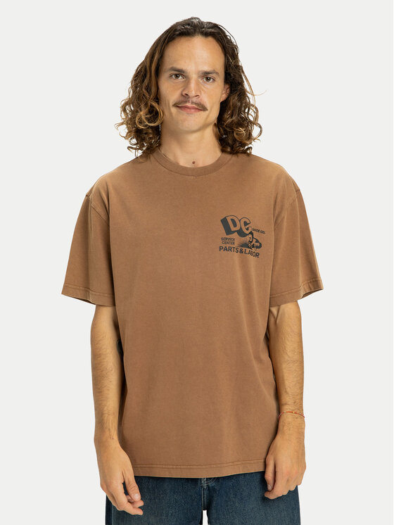 DC Shoes DC Shoes T-Shirt Parts Dep EDYZT04366 Καφέ Regular Fit